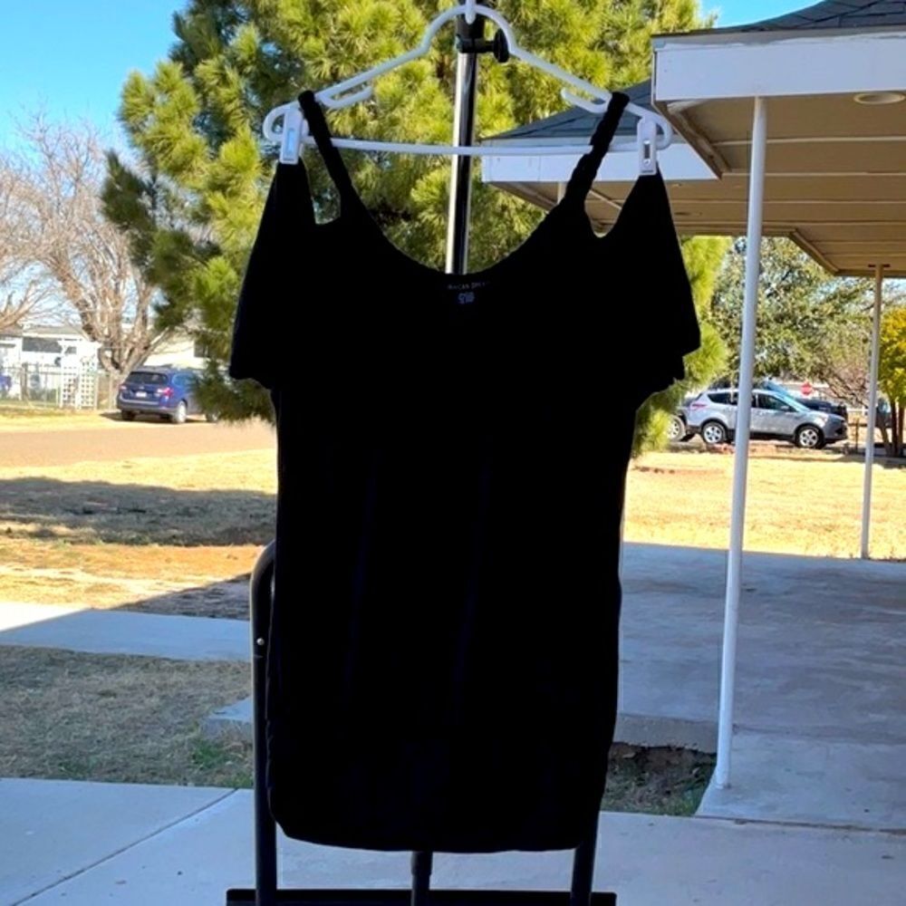 Take 50% OFF-American Dream Cold Shoulder Black with Woven Spaghetti Hand, S-M